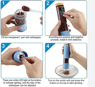 Miniatura 2 de TRITURADOR DE SAL Y PIMIENTA CON LUZ